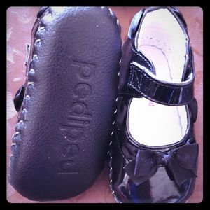 Pediped black patent leather shoes